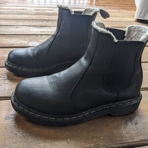 Dr. Martens Black Leather Chelsea Combat Boots